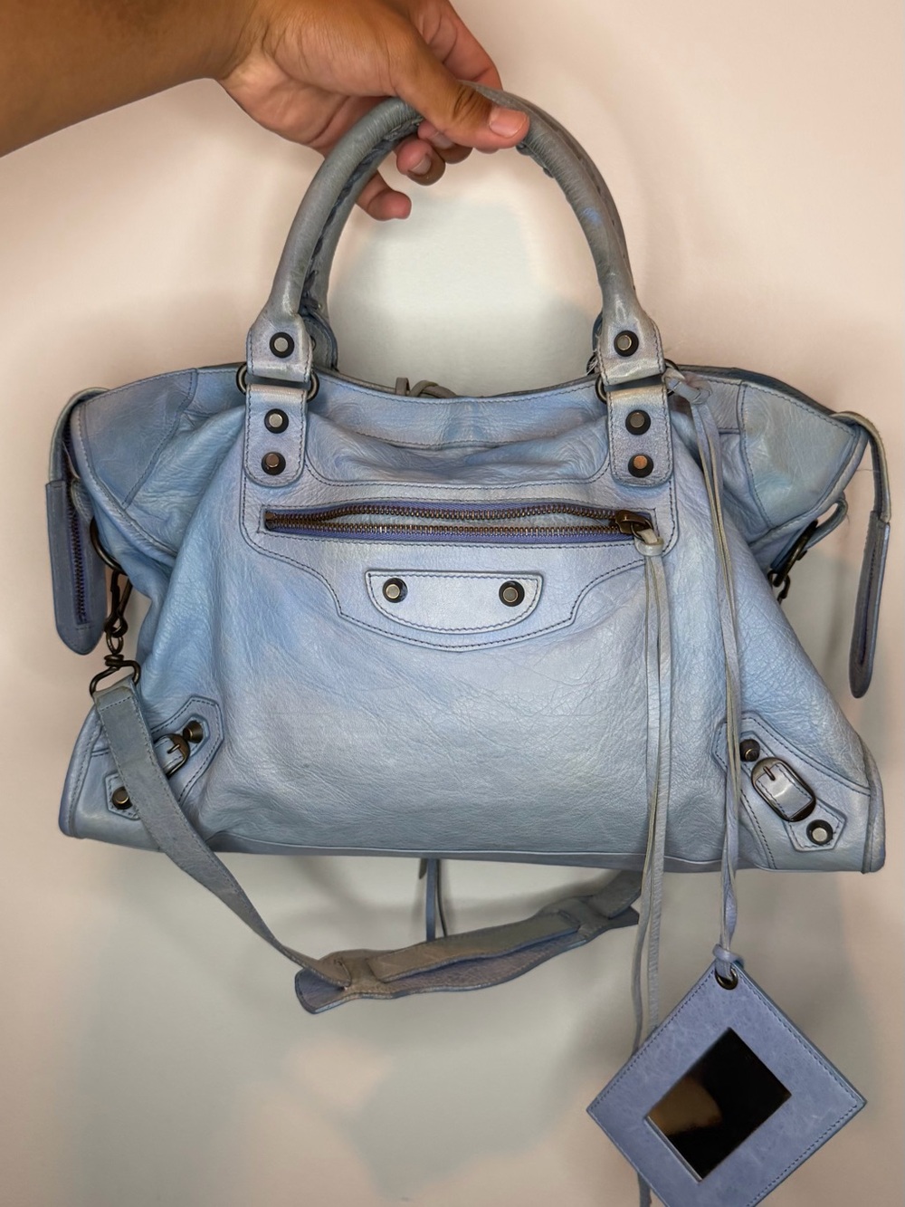 Balenciaga Agneau Classic Hardware City Turquoise - Picture 1 of 10